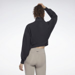 QUARTER ZIP MIDLAYER SWEATSHIRT - SVARTUR